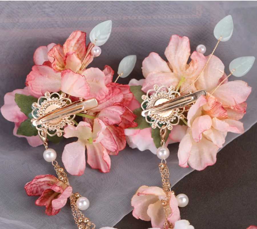 Fashionable retro duckbill clip U-shaped hair clip Chinese Hanfu wedding hair accessory girl bride party headpiece accessory W241007