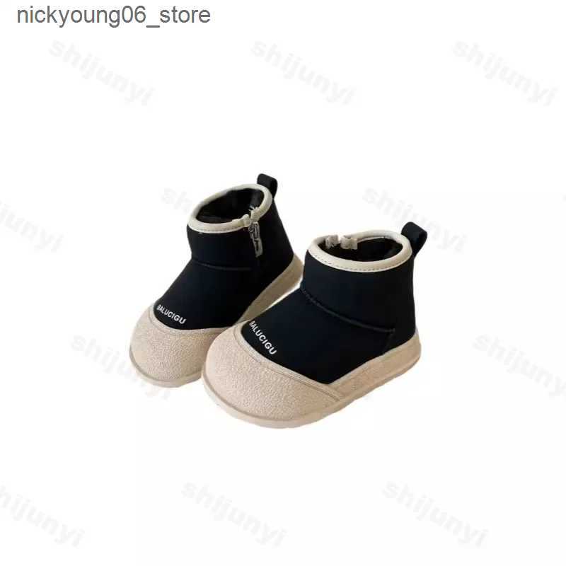 Boots Baby Girls Boys Snow Boots new 2024 Winter Children Shoes Kids Plush Boot Windproof Waterproof Outdoor Infant Cotton-padded Shoe L240910