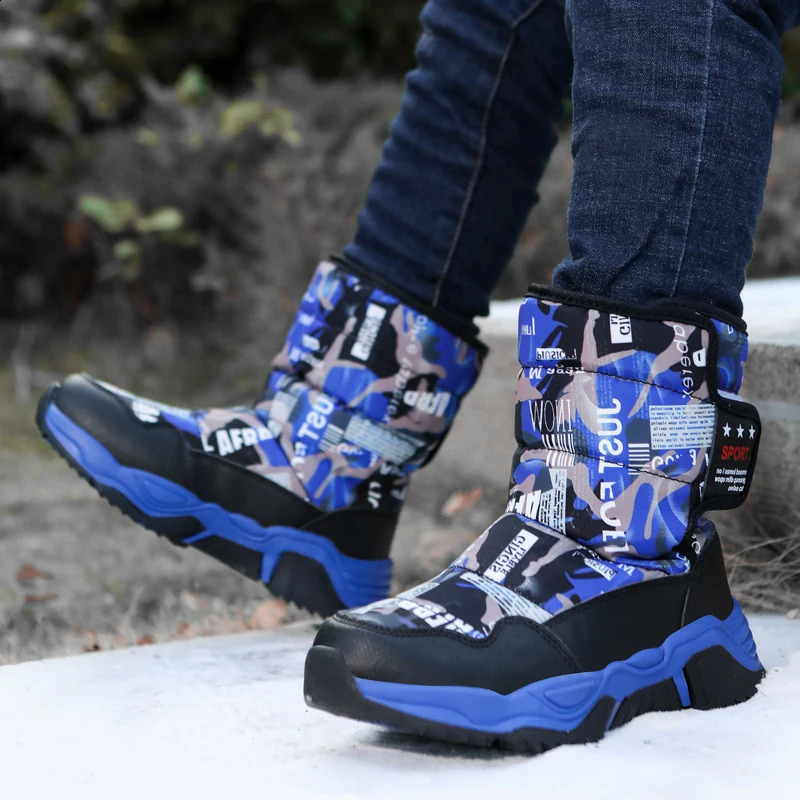 Cute Winter Girl Lipsless Snow Boots Childrens Mountain Skiing Warm Felt Boots School Outdoor Activities European Size 31-39 240925