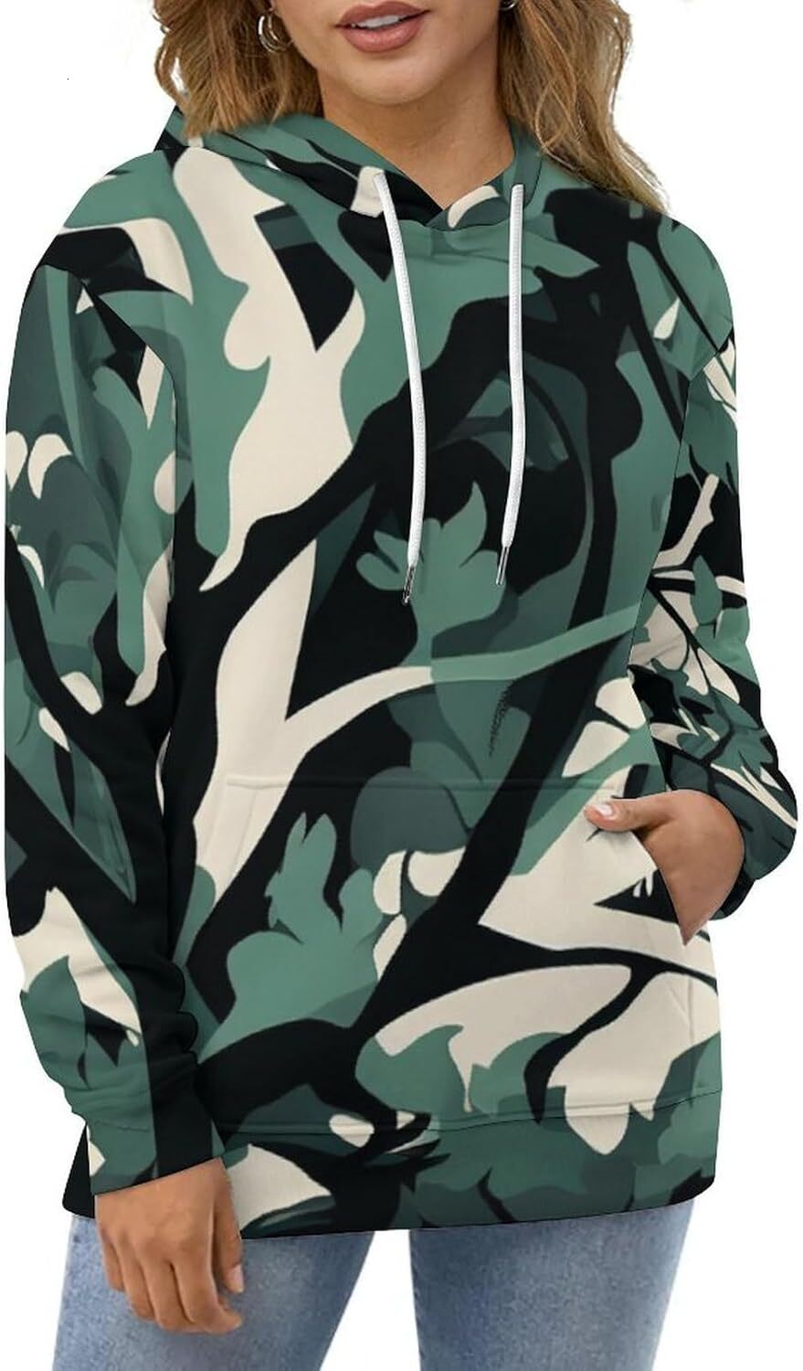 Hoodie for Mens Womens Mens Camo Hoodies, Camouflage Hooded Sweatshirts, 3D Print Hunting Fishing Costume Graphic Hoodies sweatshirt Pullover Long Sle