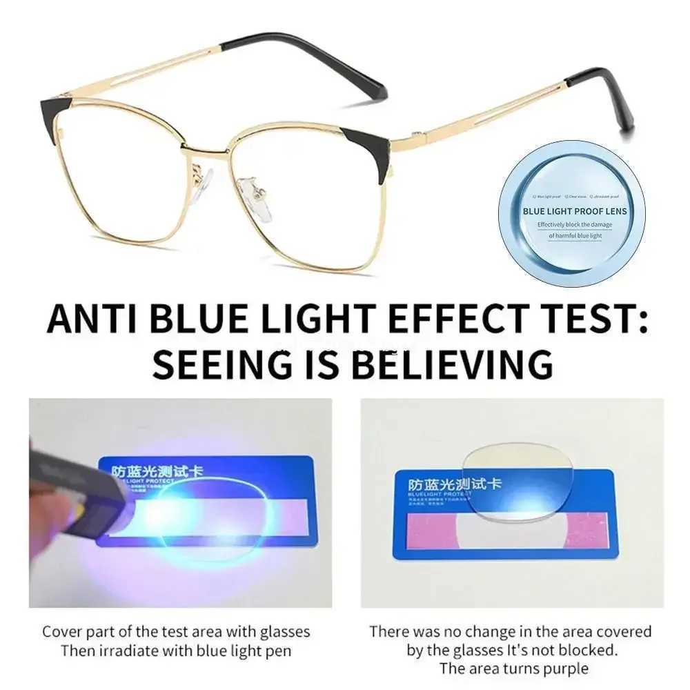 Blue Ray Blocking Anti-Blue Light Glasses Vintage Ultralight Eye Protection Frame Eyewear Metal Computer Goggles Men WomenX241008