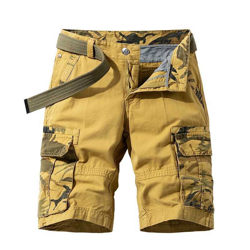 2024 camouflage shorts mens summer fashion brand loose casual pants fashionable high-end retro workwear mountain shortsW240713