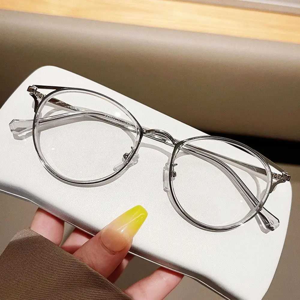 Anti-Blue Light TR90 Glasses Women Men Oversized Optical Frame Eye Protection Ultra Light Eyeglasses Office Computer GogglesX241008