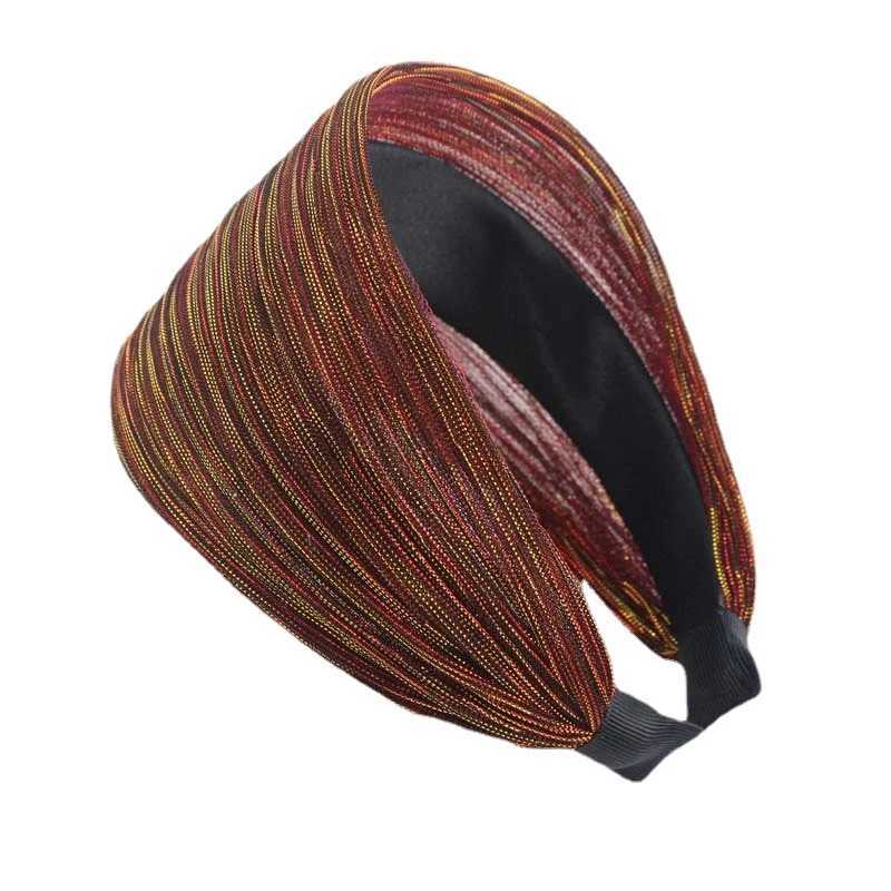 Wide womens headband simple chiffon yarn headband womens adult hair accessories W241007