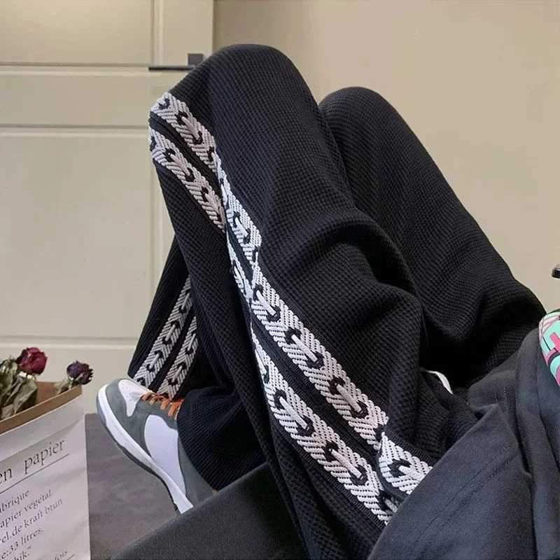 Mens Sweatpants Grey Trousers Wide Leg Man Sweat Pants Straight Baggy Slacks Summer Tracksuit Bottoms Stylish 2025 New InX241008