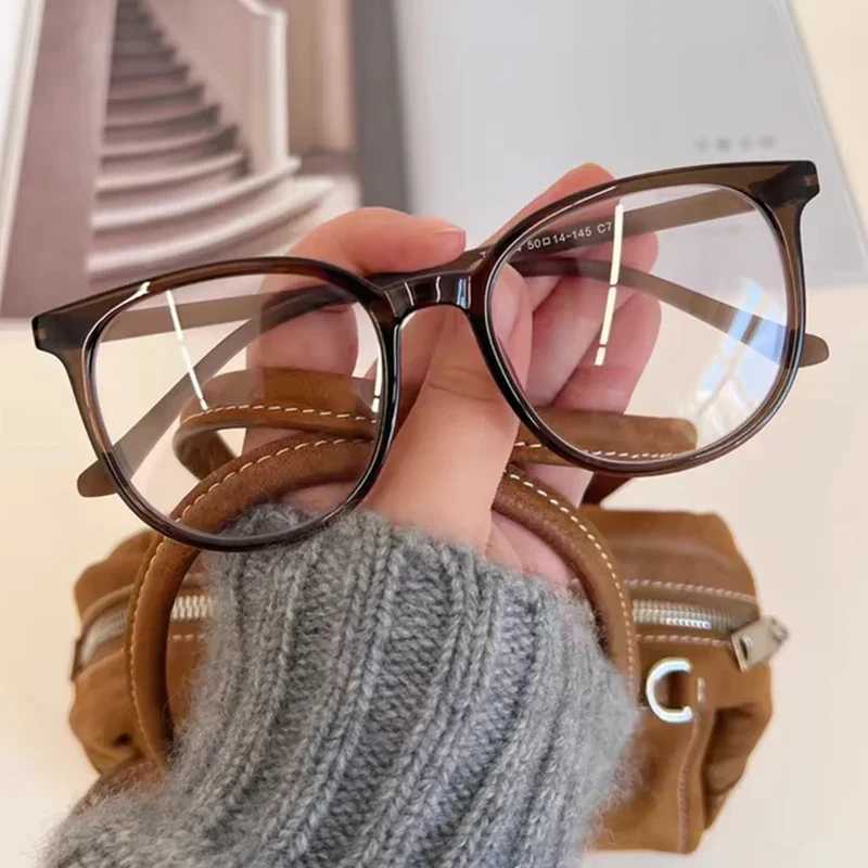 Retro Big Square Computer Work Glasses Frame Women Men Anti Blue Light Oval Eyewear Blocking Glasses Optical Spectacle EyeglassX241008