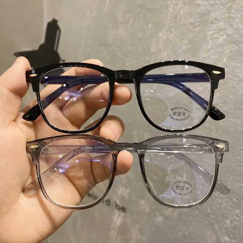 Anti-Blue Light Myopia Glasses Protection Eye Wear Vintage Unisex Transparent Frame Nearsighted Eyeglasses Computer GogglesX241008