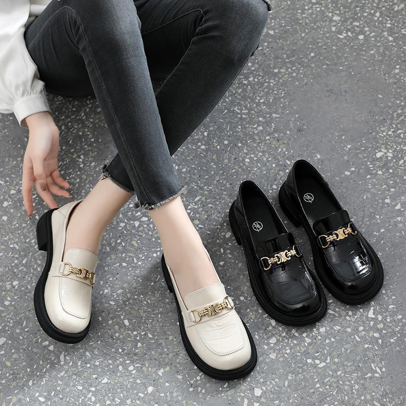 Soft leather small leather shoes, women's British style 2024 new Le Fu shoes, single shoe, one foot, spring and summer trendy shoes, JK leather s