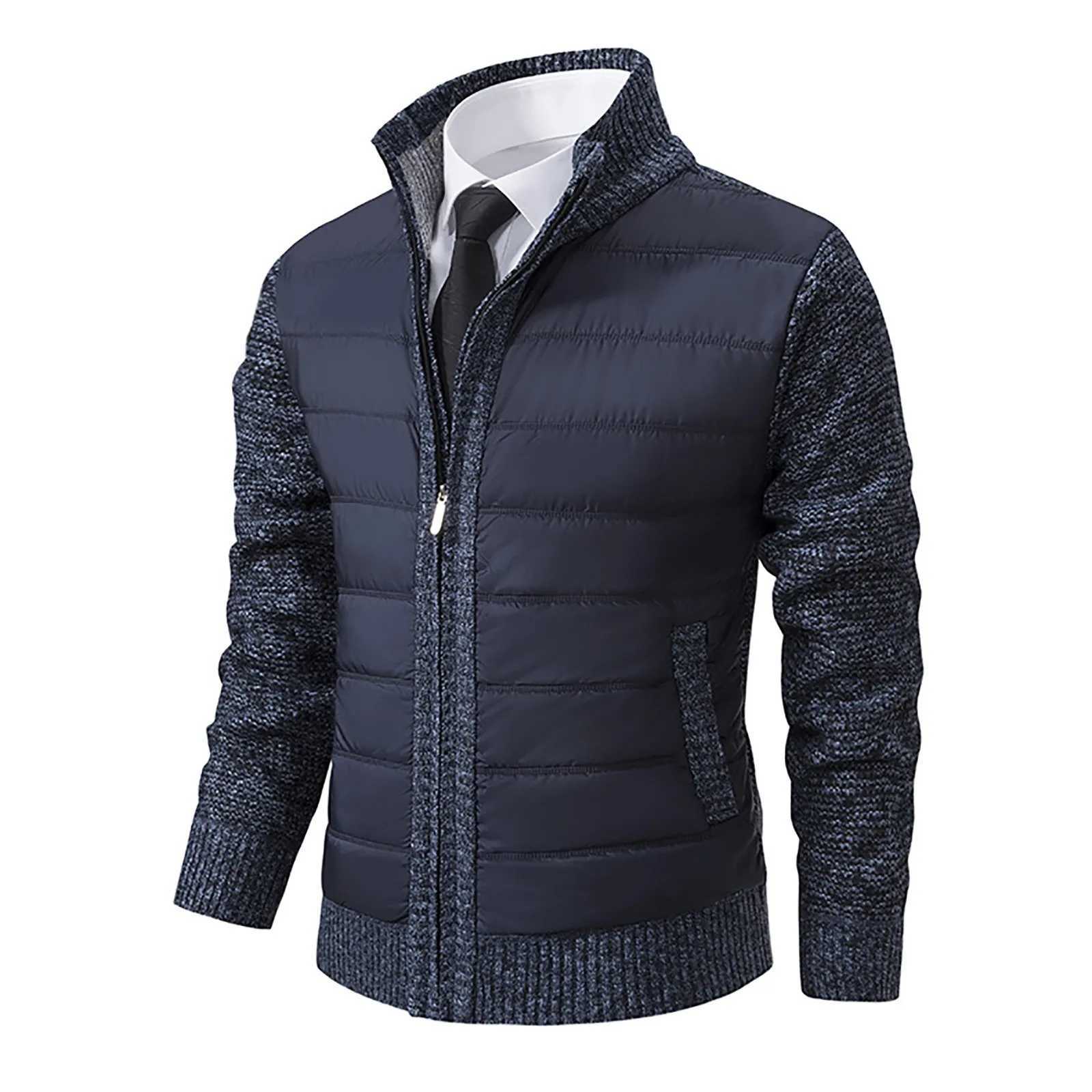 Hot MenS Jacket Casual Vintage Lightweight Classic Zipper Coat Fashion Cold Weather Coldproof Warm Overcoat Winter Men ClothesXJ241008