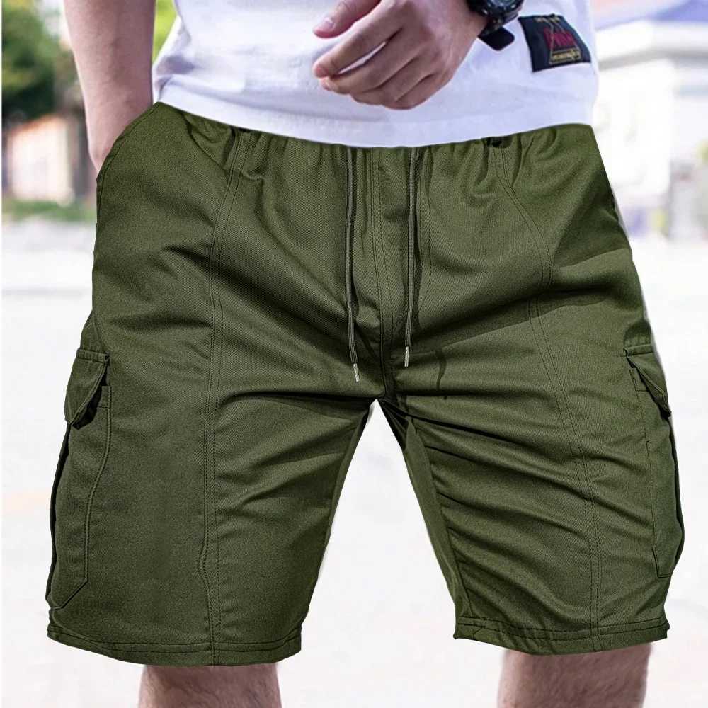 Mens tactical cargo shorts tactical military work shorts summer gym fitness jogging casual running breathable cargo shortsW240713