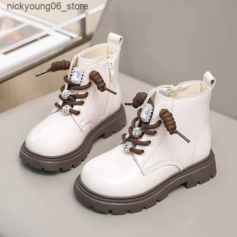 Boots Black Girls Boots Winter Children Shoes 4 To 12 Years New Fashion Non-slip Luxury Kids Waterproof Cute Ankle Boots for Girls L240910