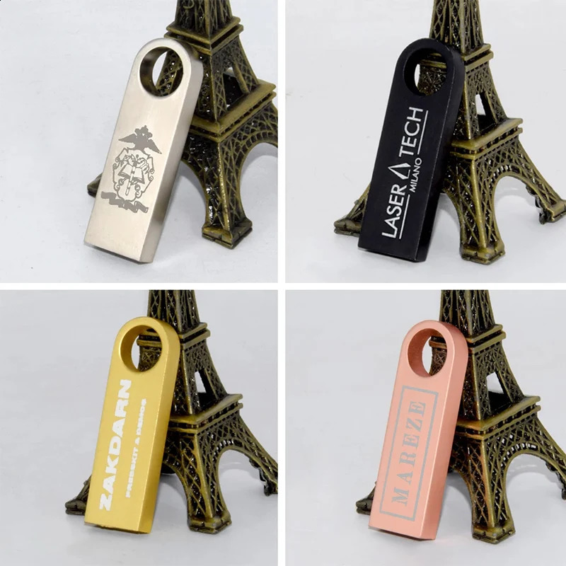 10Pcs/batch metal USB flash drive 4GB 8GB pen drive 16GB 32GB cle USB stick 2.0 UDP memory flash drive 64GB 128GB free customization 240925