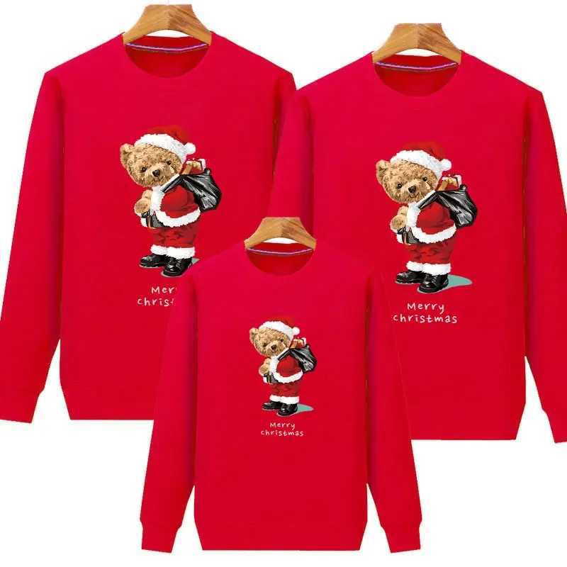 Christmas jerseys family sets Santa Claus team sports shirts mothers fathers daughters sons matching clothing couples sweaters baby parachuting W24100