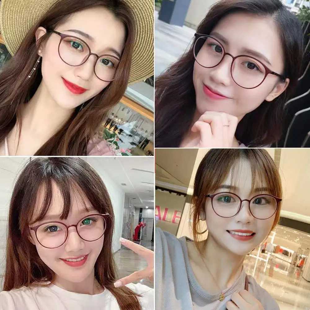 Fashion Myopia Glasses For Women Men Optical Spectacles Vision Care Eyeglasses Round Frame EyewearX241008