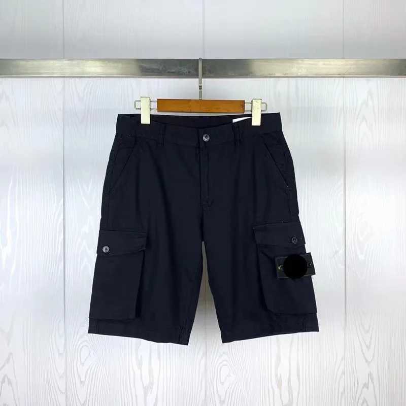2023 New Classic Cuff Embroidered Loose Casual Cargo Shorts Mens Military Side Zipper Pocket Shorts Mens ShortsW240713