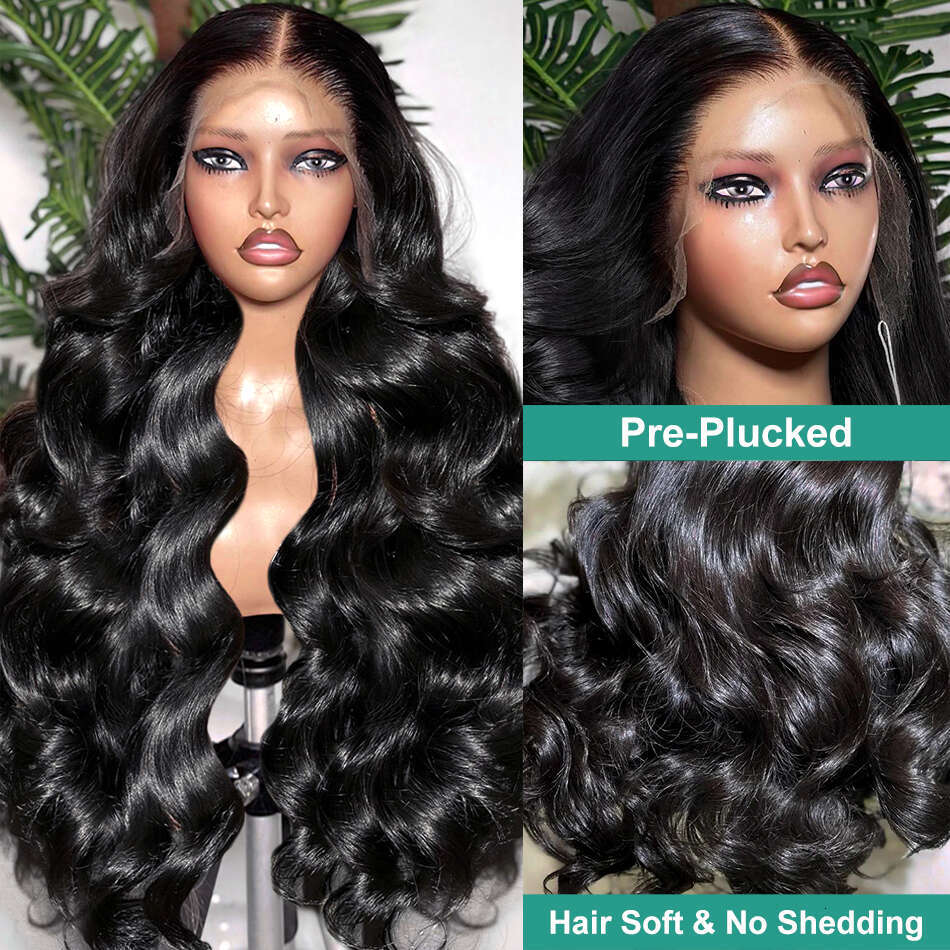 250% HD 13x4 Frontal 13x6 Lace Front Human Wigs 40 Inches Transparent Body Wave 5X5 Closure Remy Hair Wig