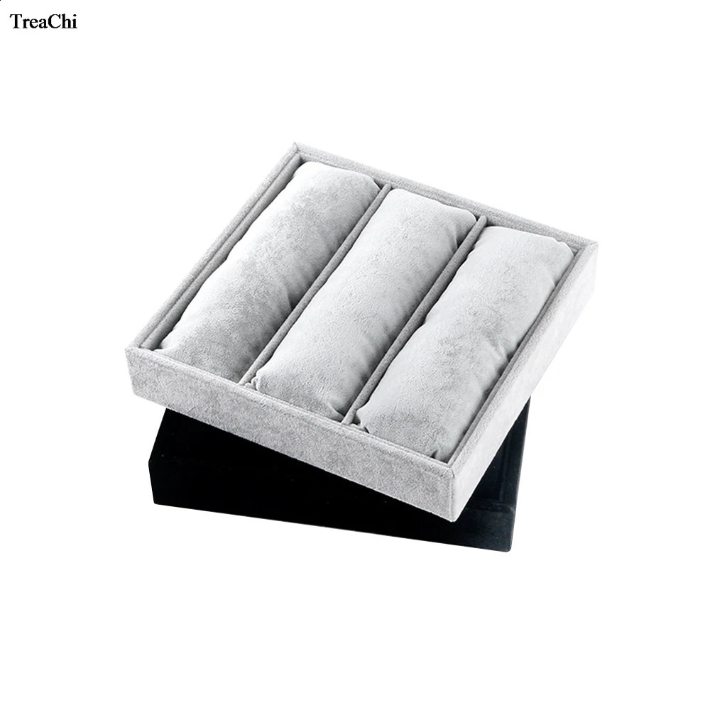 Velvet Watch Pillow Display Tray 3 Mesh Bracelet Jewelry Organizer Case Necklace Wrestling Watch Display Pad Tray Case 240924
