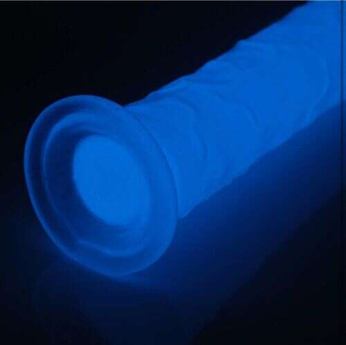 Get Lucky 8.5-inch Dildo suction cup base hands-free game glows in the dark