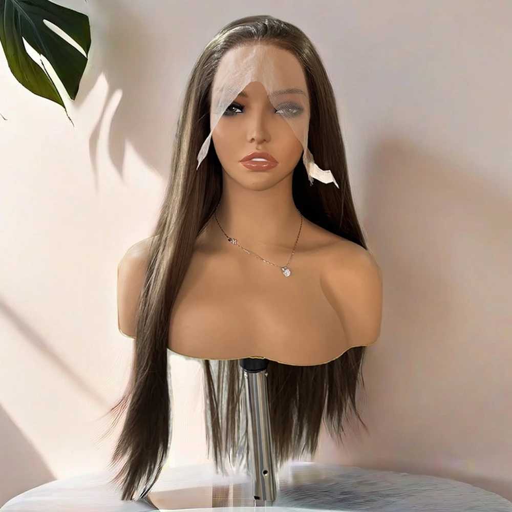 Brown Wig Synthetic Lace Wig Body Silky Straight Wig Long Honey Brown Lace Front Wig Glueless Hair Wigs For Women Cosplay WearXJ241008
