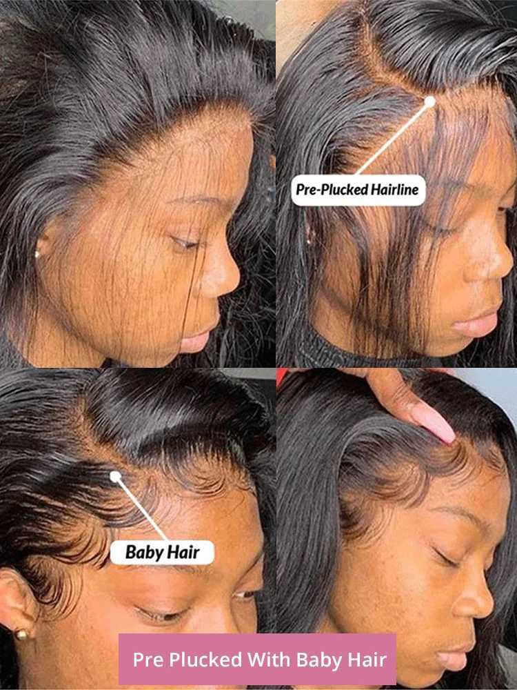 Glueless Wig Human Hair Ready To Wear Body Wave 13x4 Lace Front 6x4 Closure Wig Preplucked Melt Skins Pre Bleached KnotsXJ241008