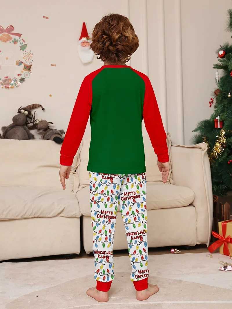 2025 Christmas Family Matching Pajamas Happy Christmas Deer Adult Childrens Clothing Top+Pants 2PCS Christmas Pajamas Dog Clothing W241008