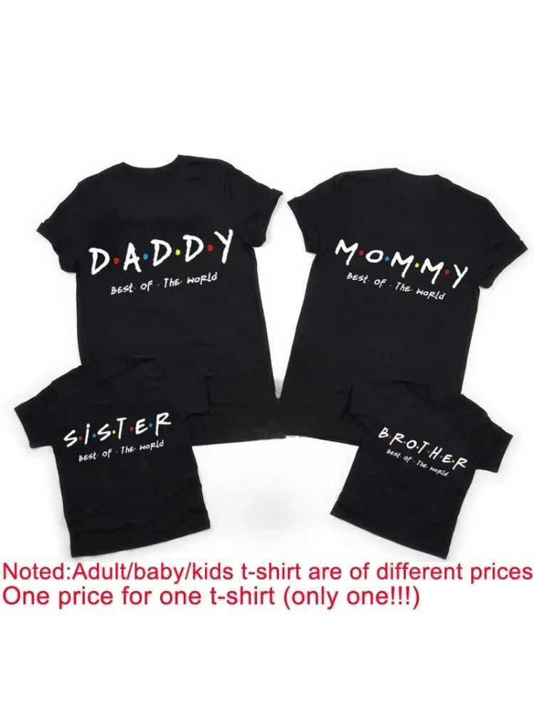 Family Outfit Matching Tshirt Clothes Friend TV Font Outfit Clothing Children T-shirts MOM Family Look OutfitsXJ241008