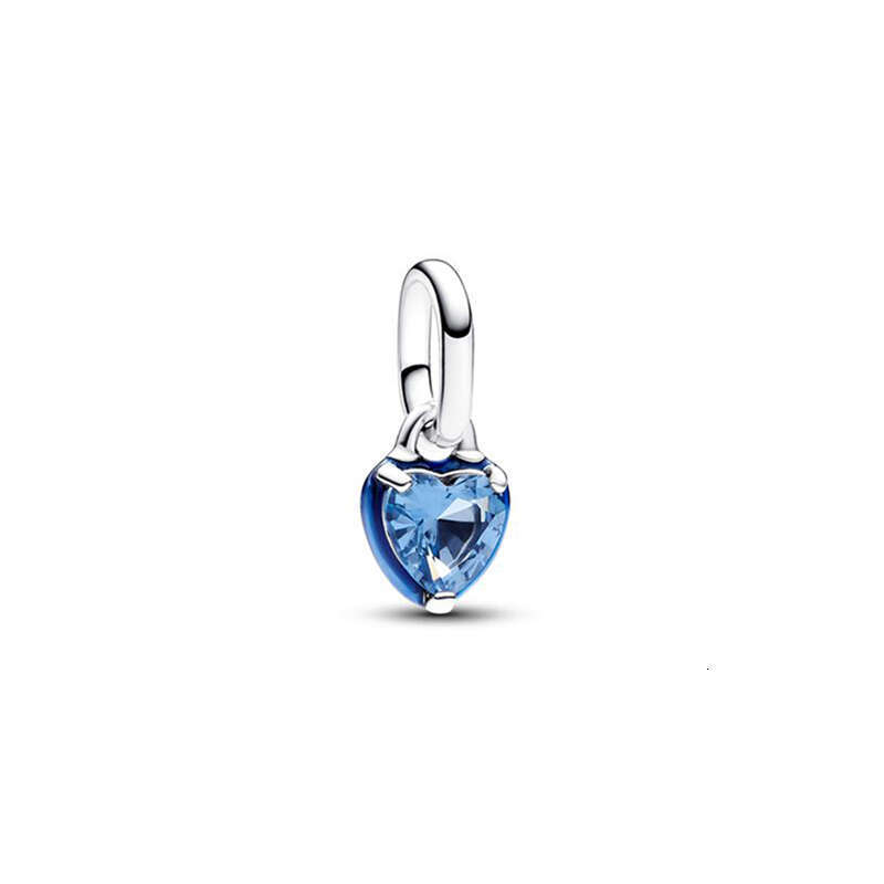 925 Silver ME Purple Heart Mini Charm Blue Chakra Heart Mini Dangle Charm Fit ME k Bracelet DIY Women Jewelry