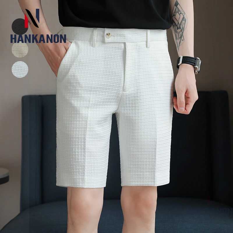 Mens casual shorts elastic waist shorts ultra-thin solid color set pants 2024 new high-quality mens straight shorts. Mid pantsW240713