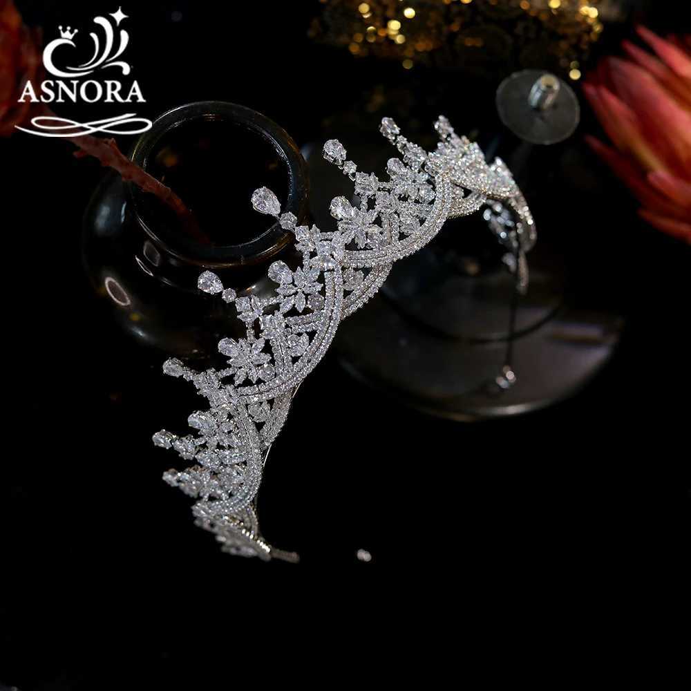 ASNORA Crystal Headband Crown Headband Womens Luxury Wedding Hair Accessories Bridal Maid Party Fashion Headband A01212 W241007