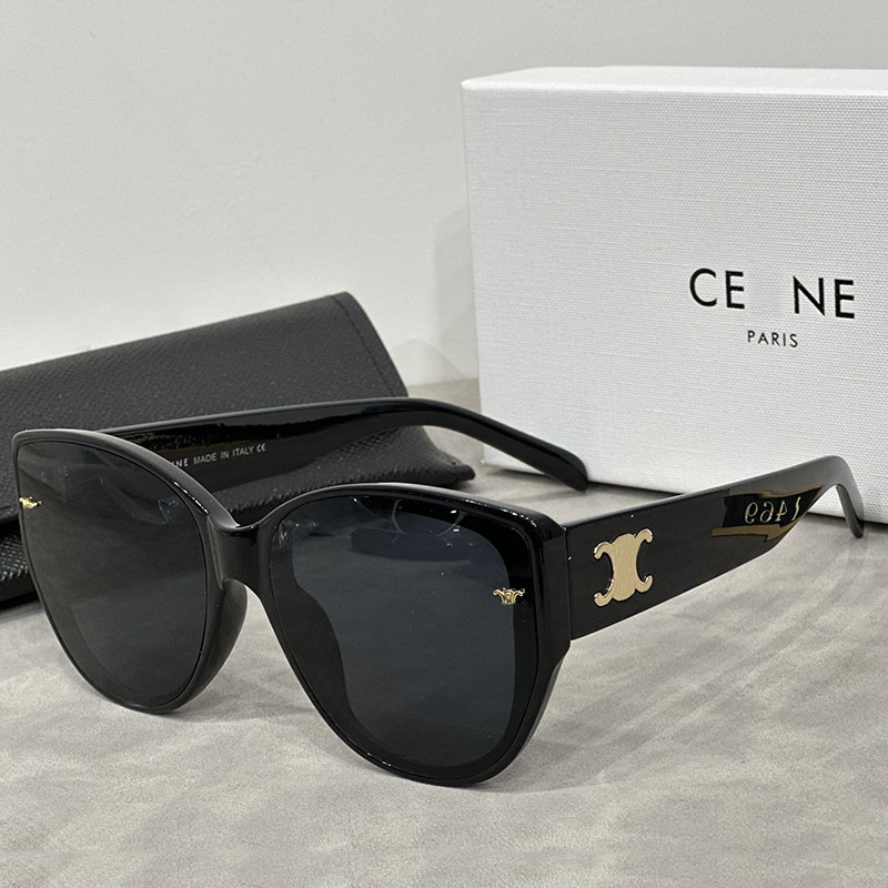 Luxury designer sunglasses Women men Oversize Cat Eye Sunglasses frame Fine flat lenses Beach Sun Glasses Retro Frame with box