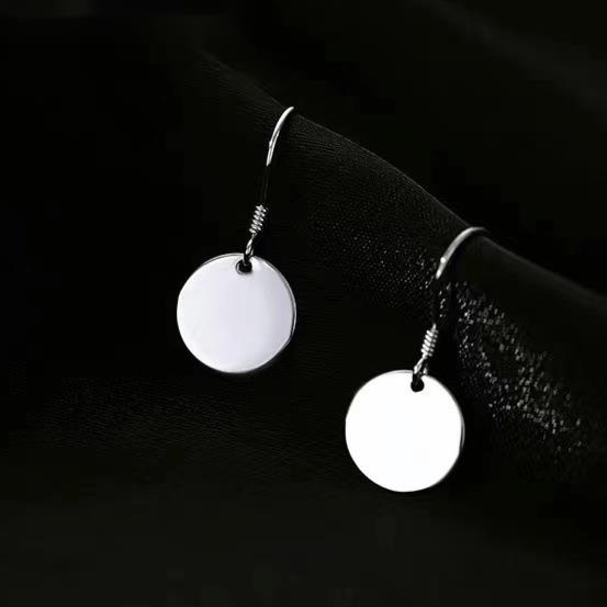 Needle Geometric Round Brand Earrings for Women with Simple Design, Compact Earnail Hook, Versatile and Personalized Ins