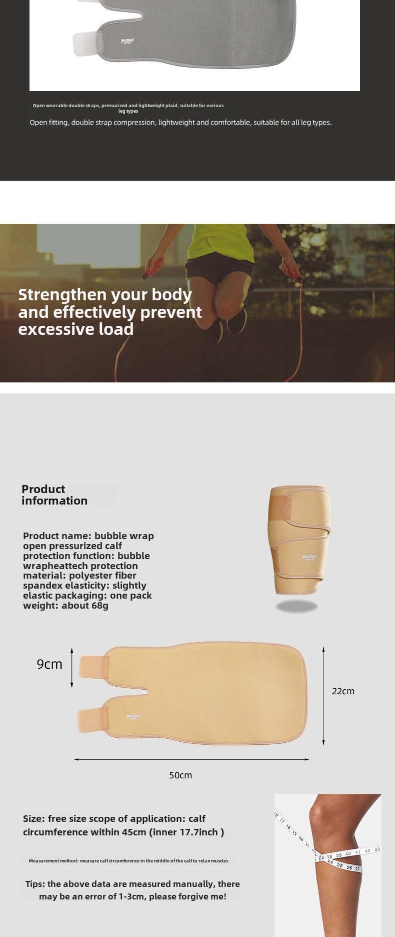 Multi-Sport Athletic Leg Guards: Comfortable and Breathable Design for Enhanced Protection During Tennis, Basketball, and More