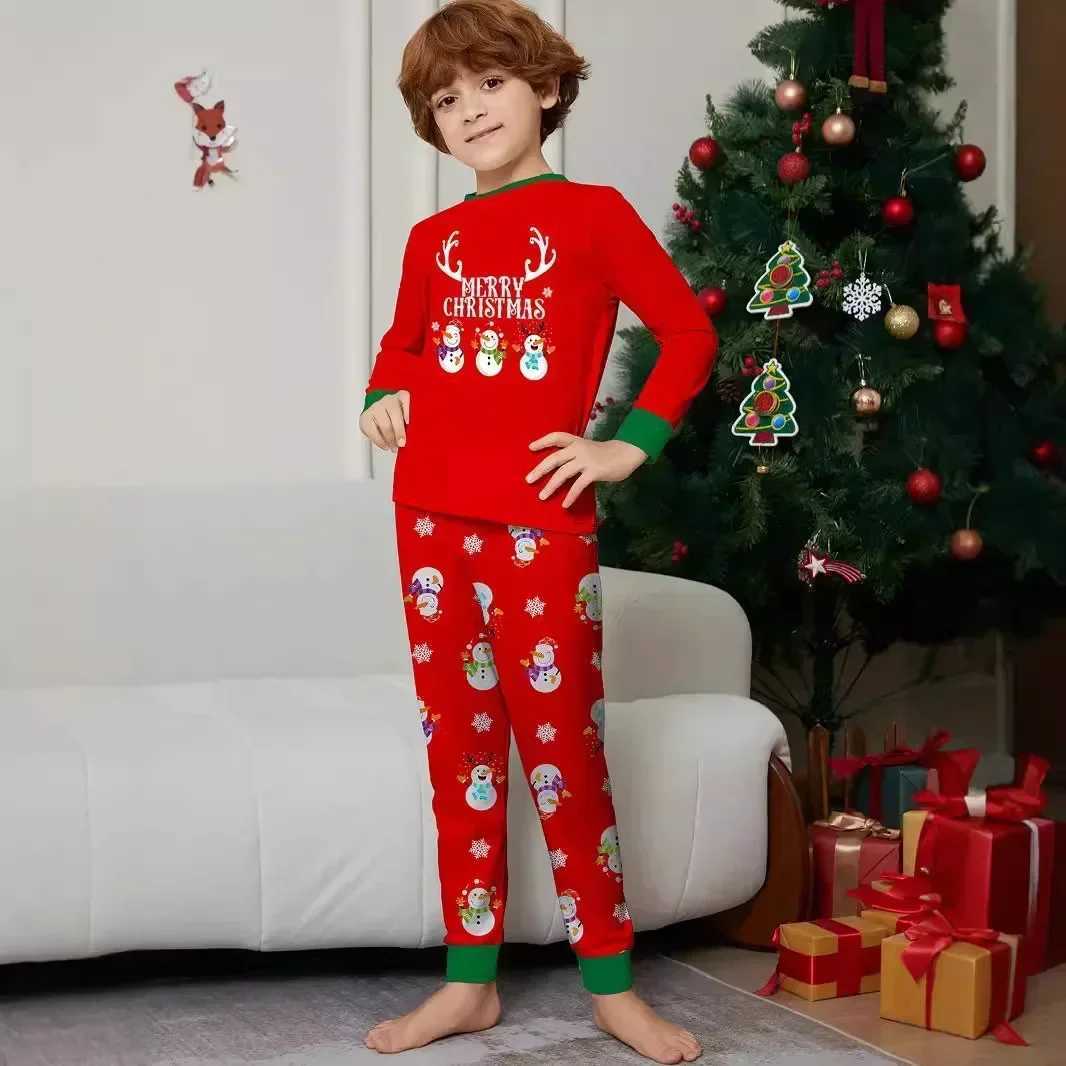 2024 Winter Hot Christmas Pajama Family Matching Set Christmas Mother Childrens Baby Pajama Mens Pajama+Pants Set W241008