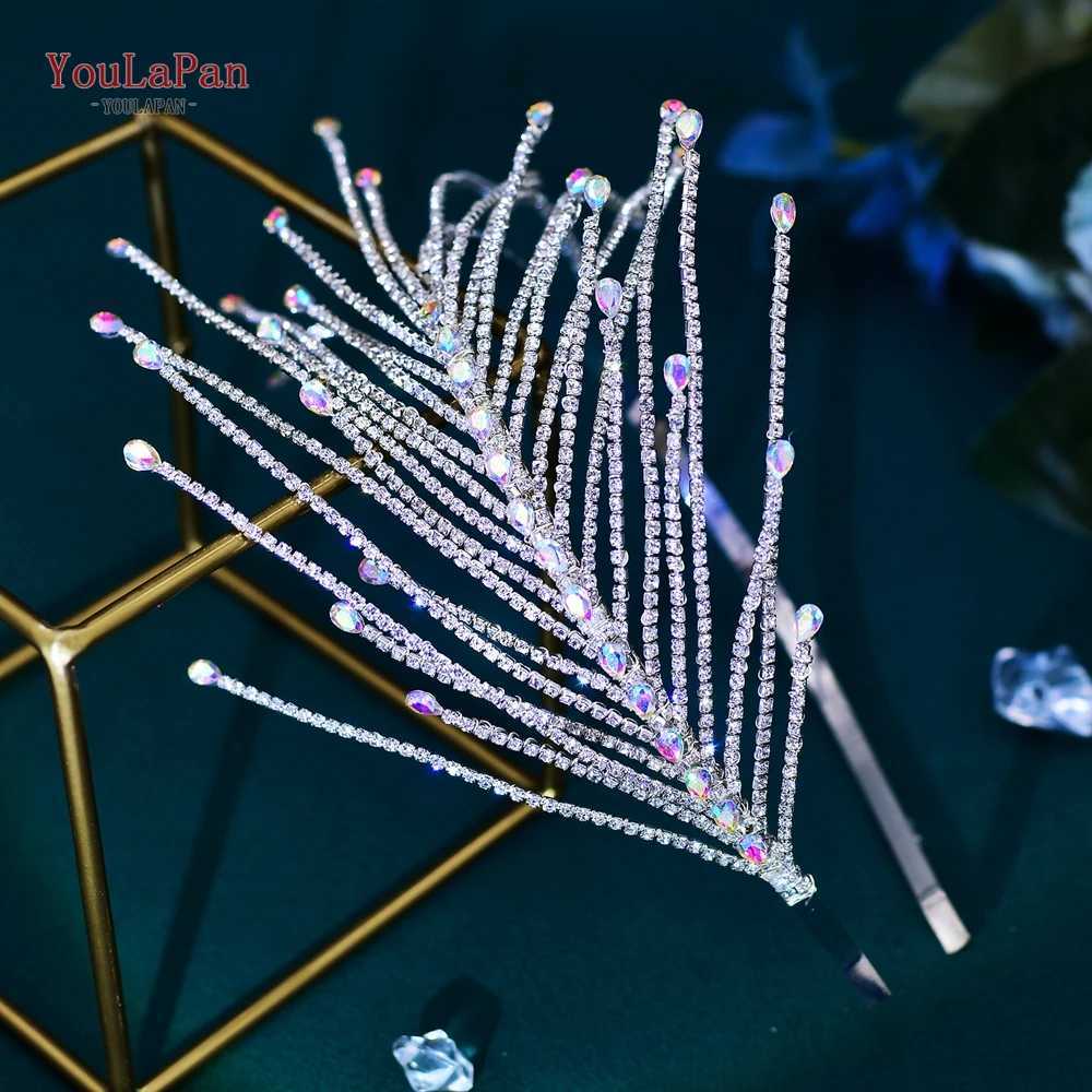 YouLaPan Rhinestone Wedding Headband for Brides Handmade Crystal Womens Hair Party Wedding Hair Accessories Headband HP628 W241007