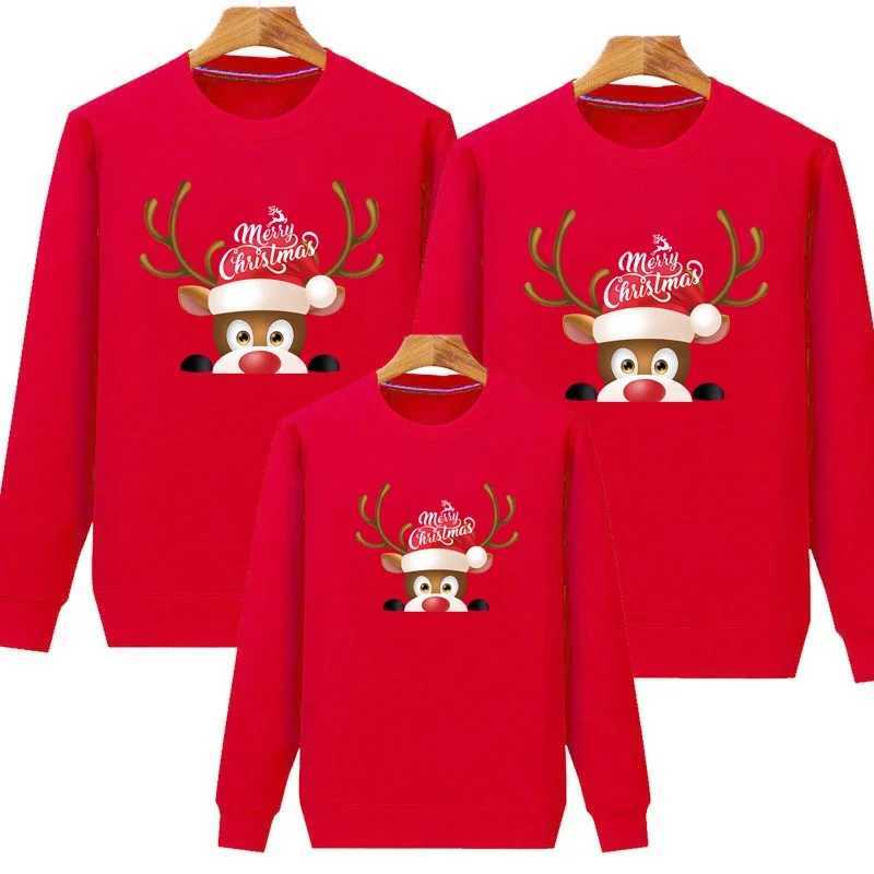 Christmas Pajamas Family Mom and Daughter Match Clothes Cotton Sweater Merry Christmas Printing Match Family Christmas Set W2410088