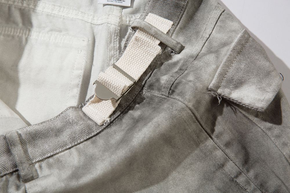 Haruku Washed Painted Baggy Mens Pants Streetwear Straight Pockets Loose Cargos Oversized Casual Denim Trousers