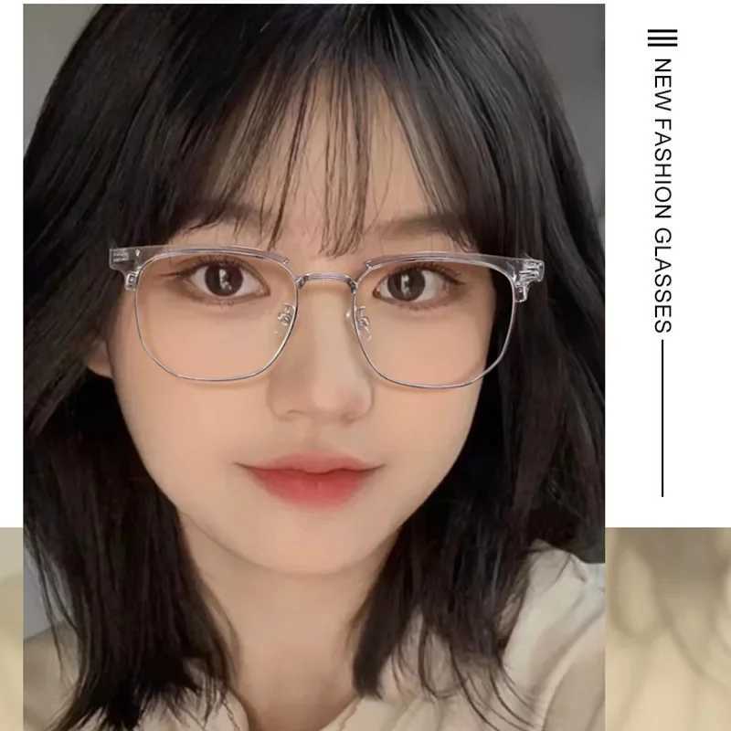Transparent Computer Glasses Metal Frame Women Men Anti Blue Light Polygon Eyewear Blocking Glasses Optical Spectacle EyeglassX241008