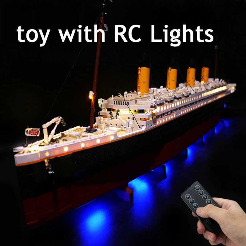 Architecture/DIY House display New 9090Pcs Movie Titanic Large Cruise Boat Ship Model Building Blocks Bricks Compatible with 10294 L240910