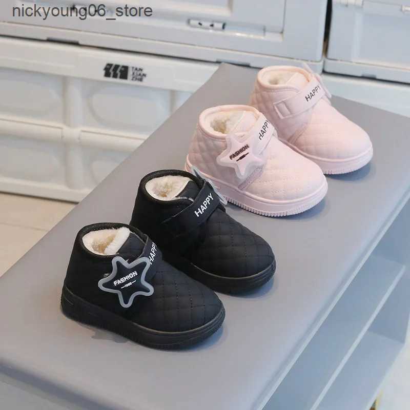 Boots Children Shoes Designer Winter Plush Warm Thick Cotton Shoes Waterproof Boots for Kids Fashion Ankle Girl Boots L240910