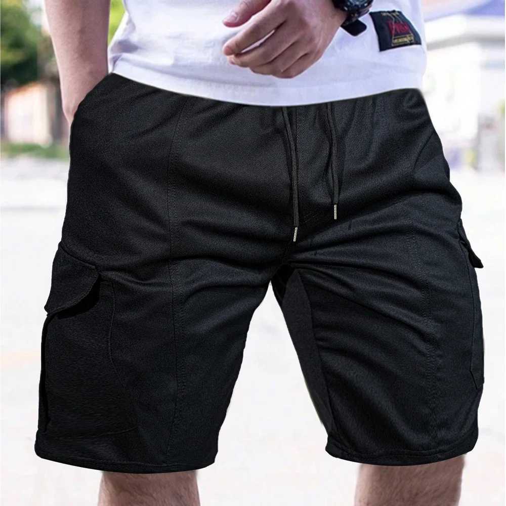 Mens tactical cargo shorts tactical military work shorts summer gym fitness jogging casual running breathable cargo shortsW240713