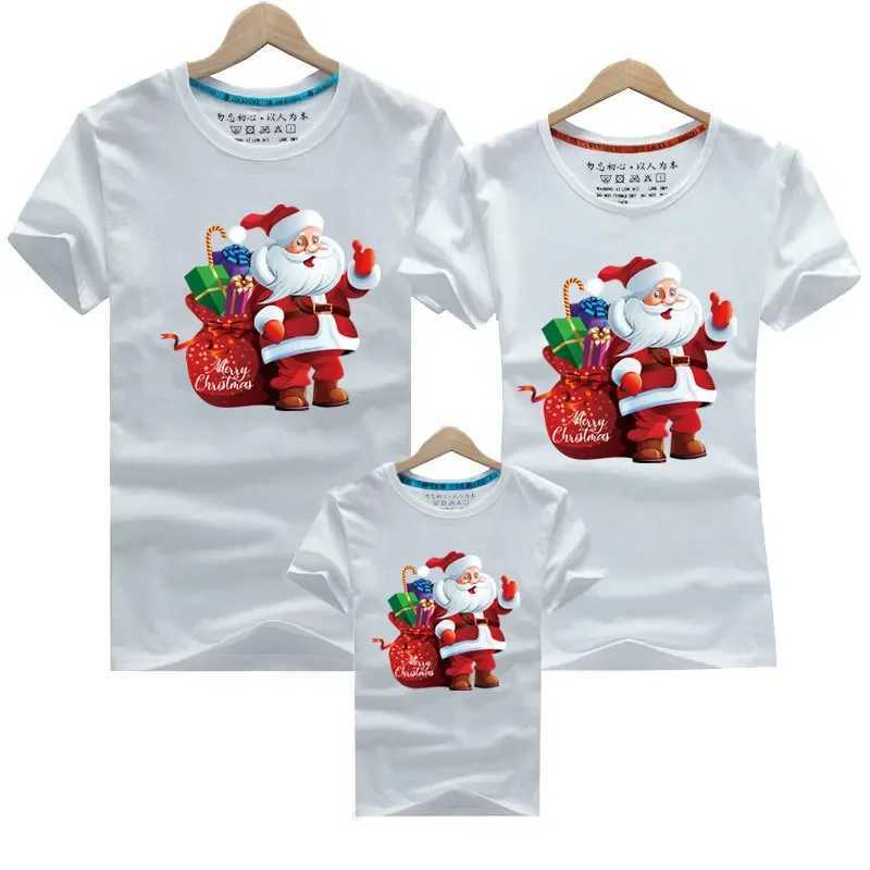2024 Christmas Family Clothing Elk Santa Claus TSH irt Mother Child Father Son Family Matching Clothing Baby Panties Christmas Clothing W241008