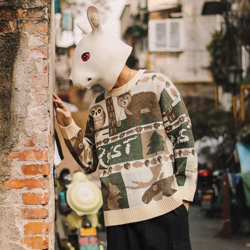 Sweater 2024 Winter New Designer Round Neck Loose Casual Korean Edition Fashion Personality Versatile Knitted Sweater Top