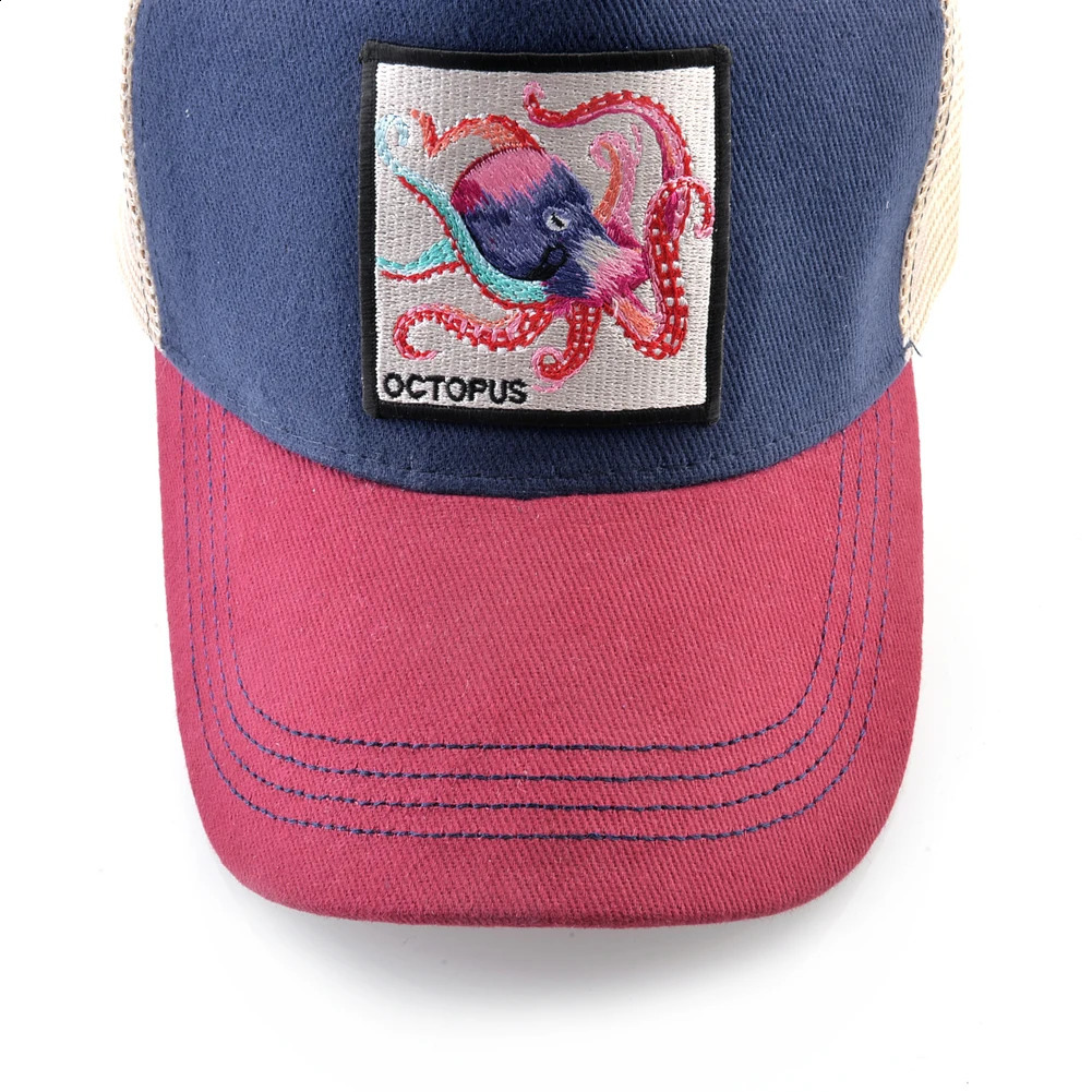 Unisex Baseball Cap With Octopus Patch For Men And Women Four Season Trucker Hats Outdoor Breathable Casual Sports Cap 240913