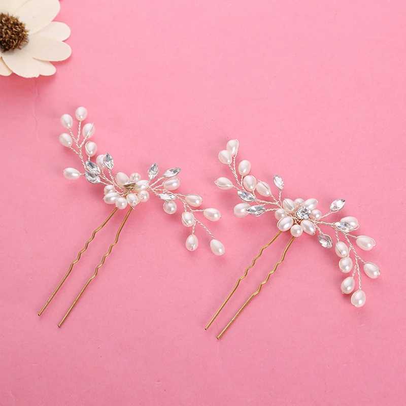 New Hot Selling Elegant Bridal Beads Handmade Flowers Beautiful Crystal Hair Accessories Wedding Hair Pin Bridal Decoration W241007