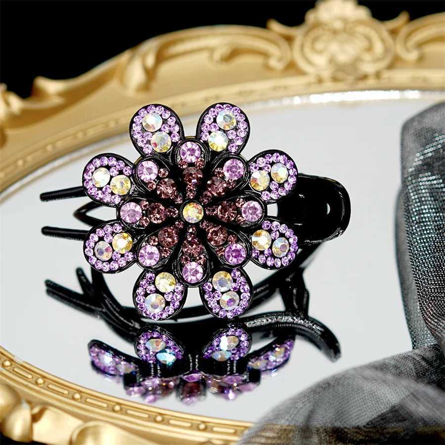 1 ponytail headband hair accessory Duckbill hair clip rhinestone hair clip female hair clip new W241007