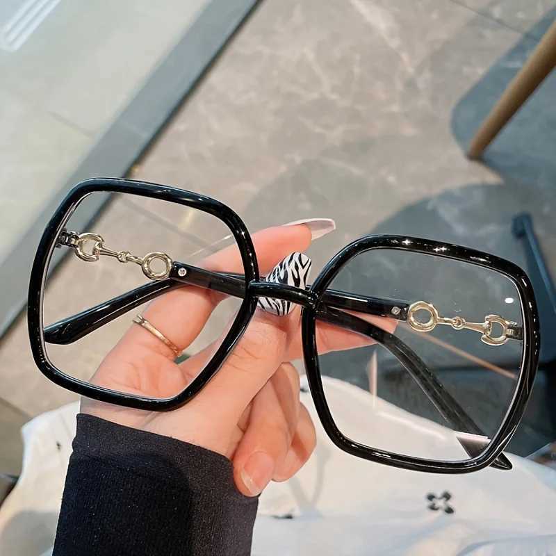 Oversize Blue Light Blocking Glasses Spectacles Lens Computer Eyeglasses For Women Unisex Relieve Eye GlassesX241008