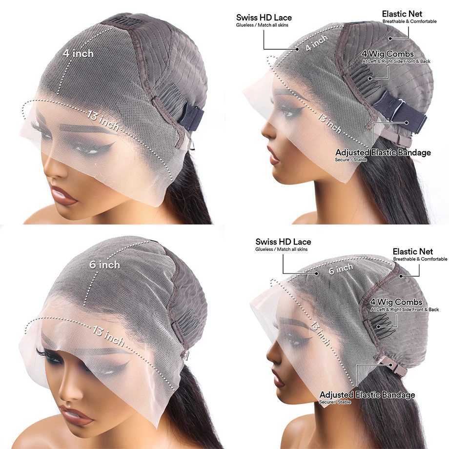 Deep Wave 13x6 HD Lace Frontal Human Hair Wig 13x4 Lace Front Curly Wigs for Women Choice Glueless Wig Human Hair Reday to WearXJ241008