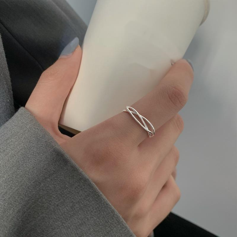 Cross Opening Ring for Women's Minimalist Design, Fashionable Versatile, and Cold Style Sniper Fingers