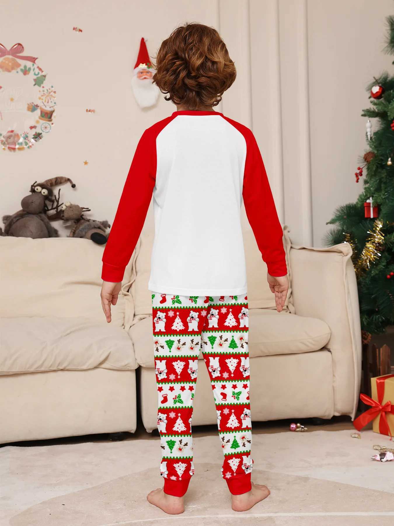 Christmas Family Matching Set Pajama Clothing Set 2024 Cartoon Printing Mother Children Baby Christmas Family Appearance Pajama W241008