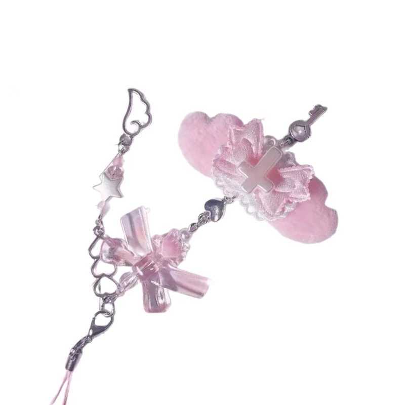 Fashion Butterfly Phone Pendant Bowknot Keychain Phone Charm for Women Stylish Phone Decoration for Bag Purse BackpackX241008
